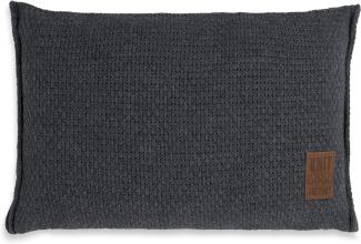 Knit Factory Jesse Kissen 60x40 cm Glatt Anthrazit