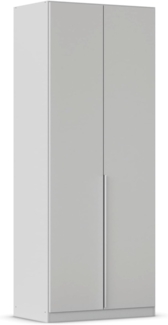 Rauch Möbel Alabama Drehtürenschrank Schrank Kleiderschrank Grau, 2-türig, Inklusive Zubehörpaket Basic, 1 Kleiderstange, 2 Einlegeböden, BxHxT 91 x 229 x 54 cm