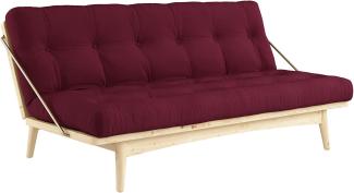 Karup Design Schlafsofa FOLK Gestell Natur, Matratze Bordeaux