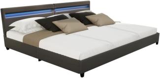 HOME DELUXE Familienbett mit Schubladen NUBE - 270 x 200 cm mit Matratze Dunkelgrau