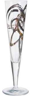 Ritzenhoff Champus Champagnerglas von Thomas Marutschke, Material: Kristallglas, Fassungsvermögen 200 ml, mit edlen Gold- und Platinanteilen, inkl. Stoffserviette