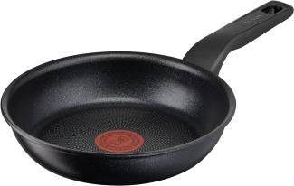 Tefal G30302 Titanium Force Bratpfanne | 20 cm | extra haltbare Antihaft-Beschichtung | Thermo Signal Temperaturanzeiger | induktionsgeeignet | Schüttrand | Schwarz