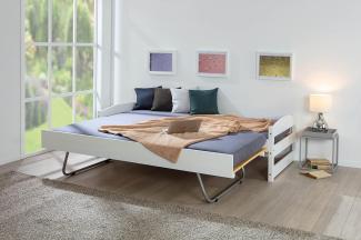 Bett 'Vicki', weiß, Kiefer Holz, 90x200 cm