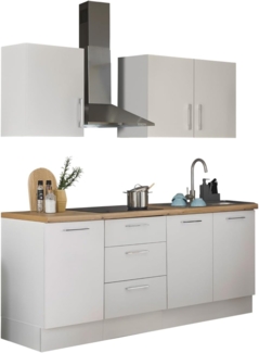 BASIC by Balculina Küchenzeile Turin, Breite 210 cm, ohne E-Geräte, mit Soft-Close-Funktion