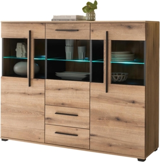 Highboard Design-D in Evoke Eiche 160 x 126 cm