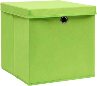 vidaXL Aufbewahrungsboxen mit Deckeln 4 Stk. 28x28x28 cm Grün 325228