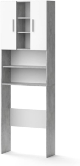 Waschmaschinenschrank Luis Beton 64 x 190 cm Vicco