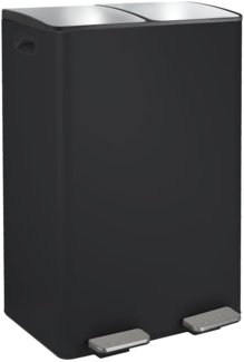 Treteimer Aliya - Schwarz matt 2x30 Liter