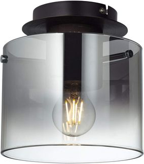 BRILLIANT Lampe Beth Deckenleuchte 20cm Kaffee/rauchglas | 1x A60, E27, 60W, g.f. Normallampen n. ent. | Für LED-Leuchtmittel geeignet | Dimmbar bei Verwendung geeigneter Leuchtmittel