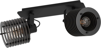 Eglo 900741 Spotleuchte SEGOVIA Stahl schwarz E27 2X40W L:33. 5cm H:18. 5cm dimmbar