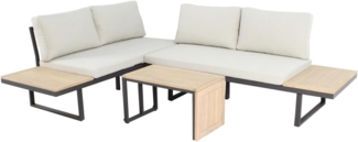 Celano Gartenlounge, Aluminium, beige, für 4 Personen