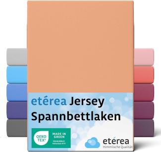 etérea Comfort Jersey Spannbettlaken Pfirsich 90x200 cm - 100x200 cm