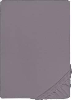 Biberna Jersey Elasthan Spannbettlaken Spannbetttuch 90x190 cm - 100x220 cm Silber - Grau