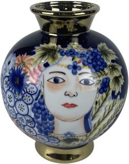 Vase DKD Home Decor Porzellan Schwarz Shabby Chic (19 x 19 x 23 cm)