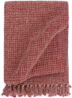 vidaXL Überwurf, Baumwolle burgunderrot, 160x210 cm