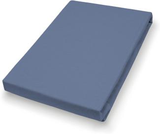 Hahn Haustextilien Jersey-Spannlaken Basic Größe 180-200x200 cm Farbe blau