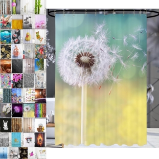 Sanilo Duschvorhang Pusteblume 180 x 200 cm, 100% wasserdicht, Anti-Schimmel-Effekt, hochwertige Qualität
