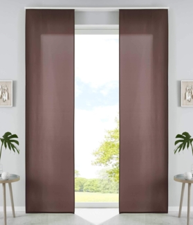 Gardinenbox Schiebegardine (2 St), Paneelwagen, blickdicht, Flächenvorhänge Mikrofaser Blickdicht Matt mit Paneelwagen 85600N2