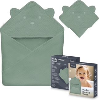 lionelo Kapuzenhandtuch MUSLIN HOODED TOWEL, Musselin 100% - Außergewöhnlich weich und sanft