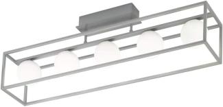 LED Deckenleuchte, Metall, Glas, 5 flammig