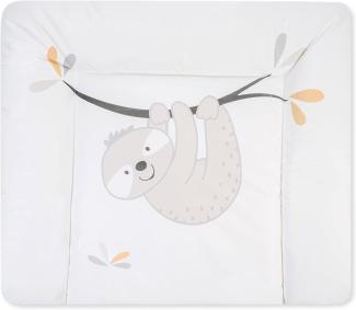 Julius Zöllner® Wickelauflage Softy 85x75 cm - weiche Wickelunterlage - Baby Wickeltischauflage - Folie, wasserdicht & abwischbar - Made in Germany - OEKO-TEX Standard 100 - kleines Faultier
