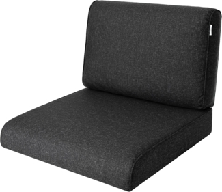 Bjird Sitzkissen Polsterauflagen für Rattanmöbel - 2-teilig (Sitz + Rückenlehne), Kissen für Gartenmöbel / Stühle - Indoor & Outdoor - Anti-Rutsch