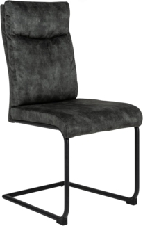 riess-ambiente Freischwinger COMFORT grün, Esszimmer · Samt · Metall · Modern Design