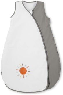 Sterntaler Sommer-Schlafsack für Kleinkinder, Reißverschluss, Größe: 90, Waldis, Weiß/Grau