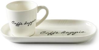 Riviera Maison Kaffeetasse mit Untertasse Caffé Doppio (2-teilig) 129240