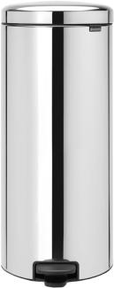 Brabantia Newicon Treteimer, Mülleimer, Abfalleimer, Brilliant Steel, 30 L, 114366