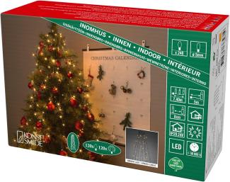 LED Baummantel Lichterkette - 8 Stränge jeweils 30 ultra warmweißen LED - L: 2,4m - Glimmereffekt