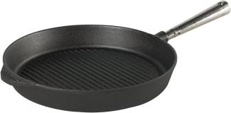 Grillpfanne 28 cm aus Gusseisen 0028 mit Edelstahlgriff, von SKEPPSHULT