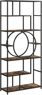 Raumteiler Fyrk Schwarz/Antikholz 80 x 180 cm Vicco