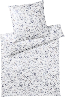 elegante Bambus-Baumwoll-Satin Bettwäsche Chips stein | 135x200 cm + 80x80 cm