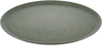 Koziol Großer Teller 4er-Set Connect Plate, Speiseteller, Kunststoff-Holz-Mix, Nature Ash Grey, 25. 5 cm, 7101701