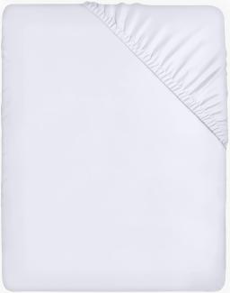 Utopia Bedding - Spannbettlaken 100x200cm - Weiß - Gebürstete Mikrofaser Spannbetttuch - 35 cm Tiefe Tasche