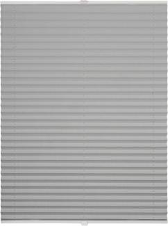 Plissee auf Maß für alle Fenster innen, Montage in Glasleiste mit Spannschuh, Sonnenschutz-Rollo lichtschutz und Blickdicht - Silber - 71-80 cm, 4040255206020