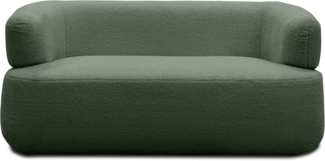 DOMO Collection 2 Sitzer Molina, 2er fest, 2er Sofa, Couch, Garnitur 160 x 86 x 71 cm in dunkelgrün