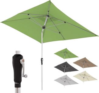 Doppler Sonnenschirm SL-AZ Auto Tilt 190x290 cm Fresh Green I Gartenschirm knickbar I Kurbelschirm mit UV-Schutz 80+ I Kurbelschirm aus Aluminium I regenabweisendes Polyester-Schirmdach