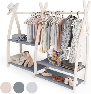 MAMOI® Kleiderstange Baby Kinderzimmer | Kinderkleiderstange | Kinder Kleiderständer Baby | Kleiderständer | Garderobenständer Kinder | Baby Garderobe | Kindergarderobe | 100% ECO | Made in EU