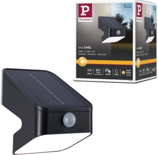 Paulmann 94608 Solar LED Wandfluter Lesly IP65 3000K Bewegungsmelder