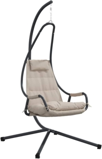 vidaXL Hängendes Ei-Stuhl Taupe 94 x 107 x 196,5 cm Stahl 42003853