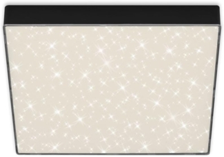 Briloner LED Deckenleuchte Flame Star schwarz 28,7 cm mit Sternenhimmel