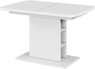 Esstisch Fenaro Weiß 120 x 80 cm mit offenen Fächern Vicco