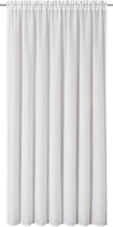 ELBERSDRUCKE Vorhang Gardine mit Tunnelzug Spume weiß halbtransparent 255x200 cm (1 St), halbtransparent