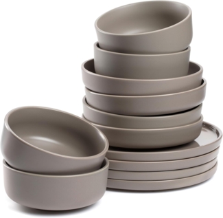 LEONARDO Geschirr-Set ROMA, Geschirrset, 12-teilig (12-tlg), 4 Personen, Keramik, Service, spülmaschinengeeignet