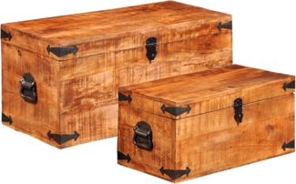 vidaXL 2-tlg. Truhen-Set Raues Mangoholz 241634