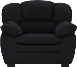 Mivano Sessel Casino, Ledersessel passend zum 2er und 3er Sofa Casino , 109 x 88 x 92, Kunstleder Schwarz