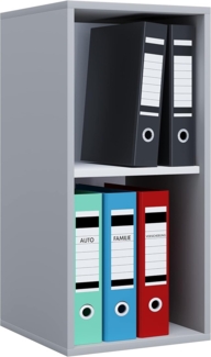 VCM Büroregal & Bücherregal Lona 917844 Grau H. 74 x B. 35 x T. 37 cm