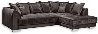 Ecksofa PASCHA Wohnlandschaft in dunkel braun 308x194 cm